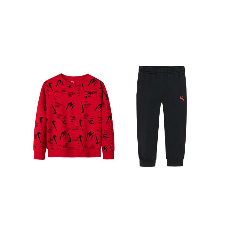 

Nike Повседневный спортивный костюм с полной печатью, модный, удобный, детский костюм, Академический красный N32512375 XL