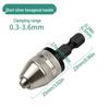 Self-Centering Electric Grinder Chuck with Three-Jaw Twist Drill Bits