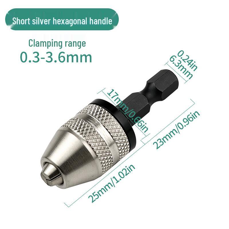 Self-Centering Electric Grinder Chuck with Three-Jaw Twist Drill Bits