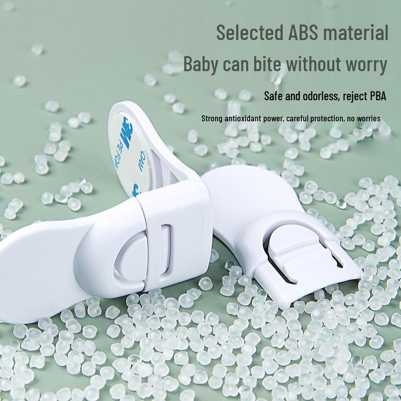 Baby Safety Right Angle Drawer Lock with Anti-Pinch Protection - No Drill Required