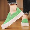 Classic Fashion Green Shoes for Men Comfortable Platform Leather Loafers Men Slip-on Casual Shoes Men 2024 Zapatos Para Hombres