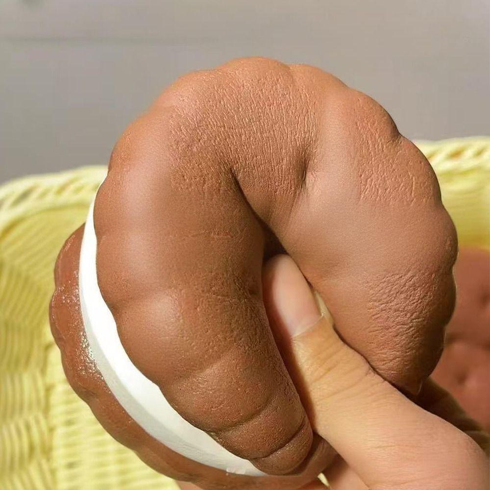 Creative Simulated Cake Squeeze Toy Stress Relief Slow Rising Feature Slow Rising Toy Soft Simulation Biscuit For Adhd Support
