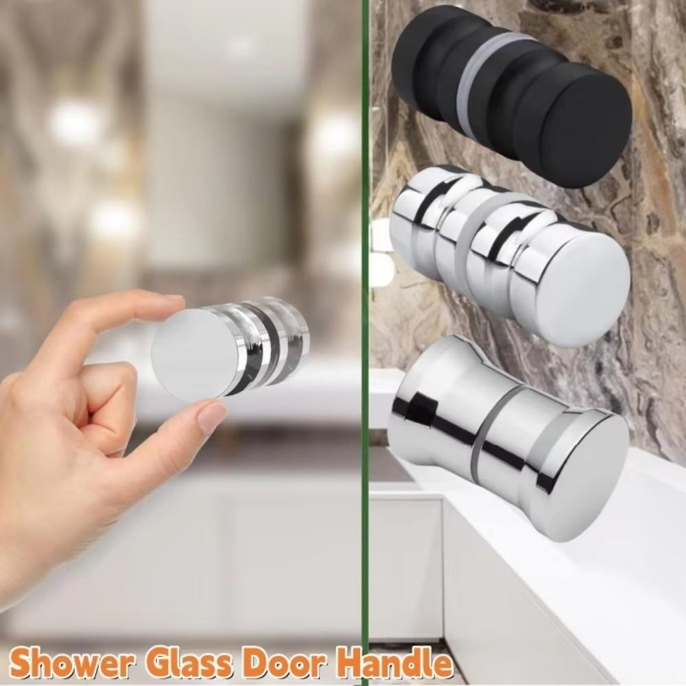 Aluminum Door Handles Double Sided Pull Sliding Shower Doors Knob  for Kinds Glass Doors