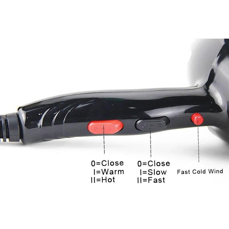 Real 2300w Professional Powerful Hair Dryer Fast Heating  And Cold Adjustment Ionic Air Blow Dryer For Hair Salon Use