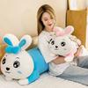 Adorable Rabbit Plush Long Pillow Soft Toy Ideal Gift For Girls In Pink And Blue Colors