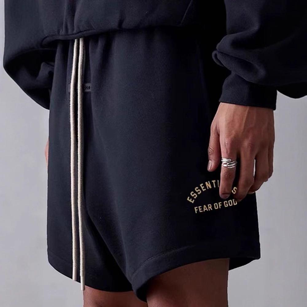 

Double Line Essentials: Unisex Patchwork Drawstring Casual Shorts Small