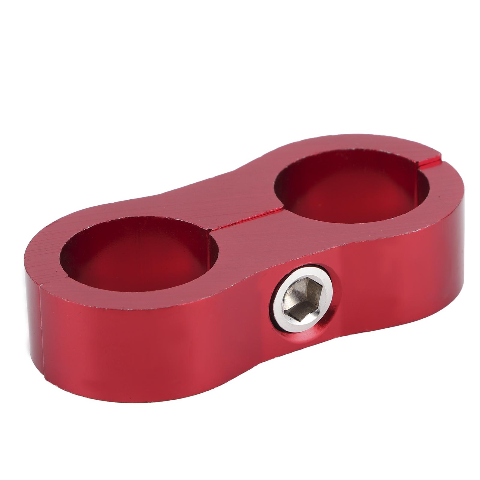 

10AN Hose Separator Clamp Aluminum Alloy Fitting Adapter for Fuel Oil Brake Gas Line Auto AccessoryRed красный