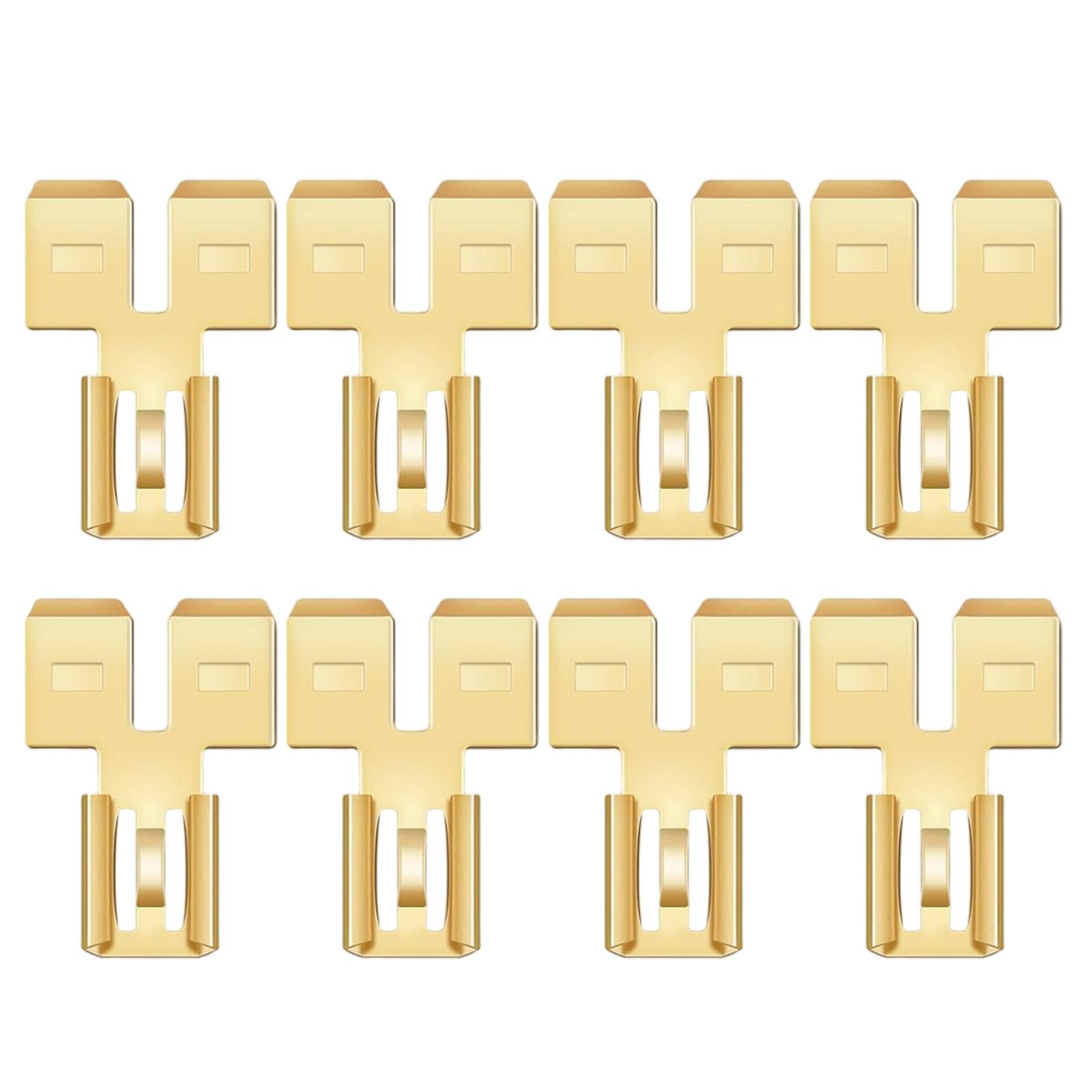 

8Pcs Quick Disconnect Electrical Wire Spades Terminals Adapter NonInsulated Brass Spades Connectors Easy to Install
