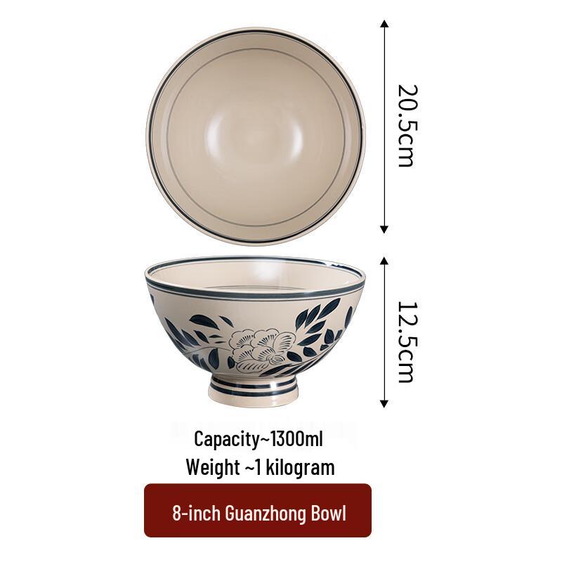 Traditional Ceramic Noodle Bowl