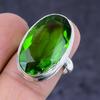 Peridot Gemstone Handmade 925 Sterling Silver Jewelry Ring Size 7 r5g59