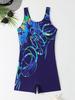 1011 new professional quick-drying one-piece swimsuit women's European and American sexy swimsuit conservative flat-angle beach swimsuit