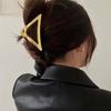Fashion Metal Triangle Hair Claw Clip Trendy Geometric Large Shark Clip Hairpins for Women Girl Headwear Hair Accessories