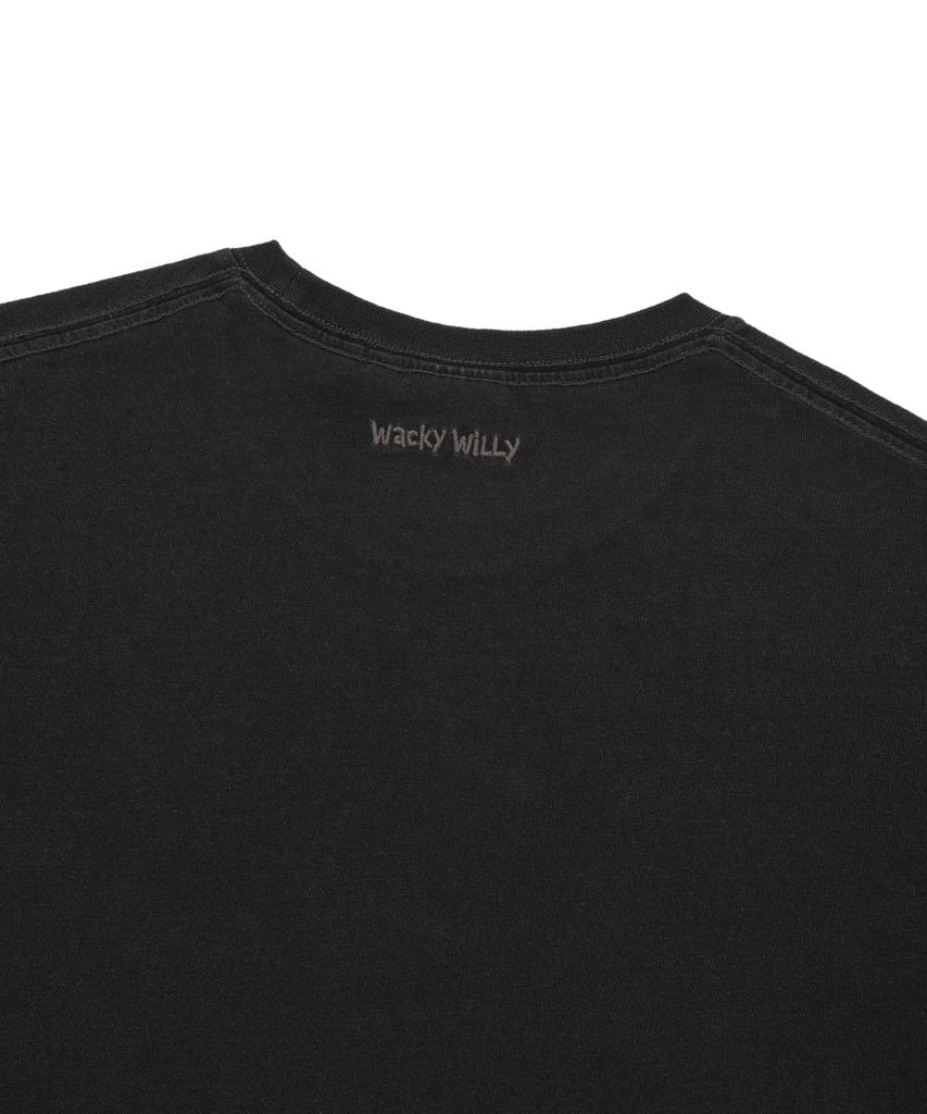WACKY WILLY Denim-Like Short Sleeve T-Shirt Black