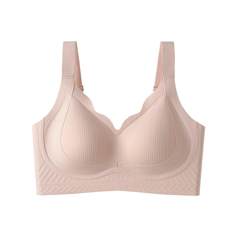 

Invisible Bra Women s Jelly Soft Support Bra Full-cup Large Size Underwear Thin Adjustable Top Support Bra Push Up Bra M рожевий
