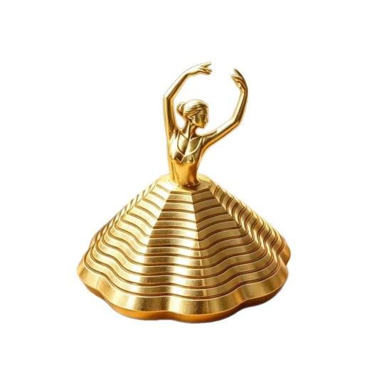 3D Printed Spinning Ballerina Fidget Toy Ballet Dancer Spinner Spiral Sensory Toy for Stress Relief Home Office Desktop Decoration