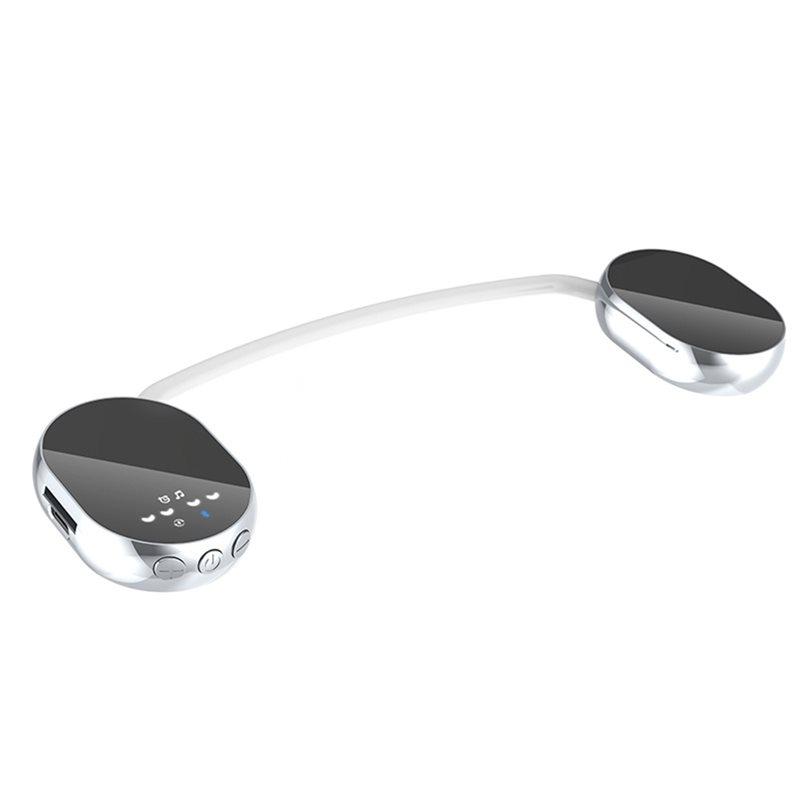 

ABUO-Pillow Speaker BT Sleep Sound Machine With Bone Conduction Stereo Sound Flat Design Under-Pillow Use White Noise & Timer срібний