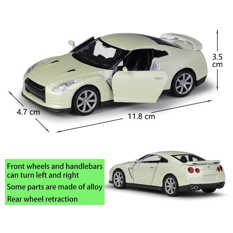1/36 Ölçekli Welly Nissan GT-R R35 Alaşım Araba Modeli Döküm Metal Oyuncak Araçlar Araba Modeli Yüksek Simülasyon Koleksiyonu Çocuk Hediyeler