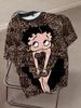 2026 SUMMER  Cartoon Betty Boop Print men Women's Short Sleeve T-Shirt Casual 3d Print Summer MEN WOMEN  Sport Tops T-shirt Tee