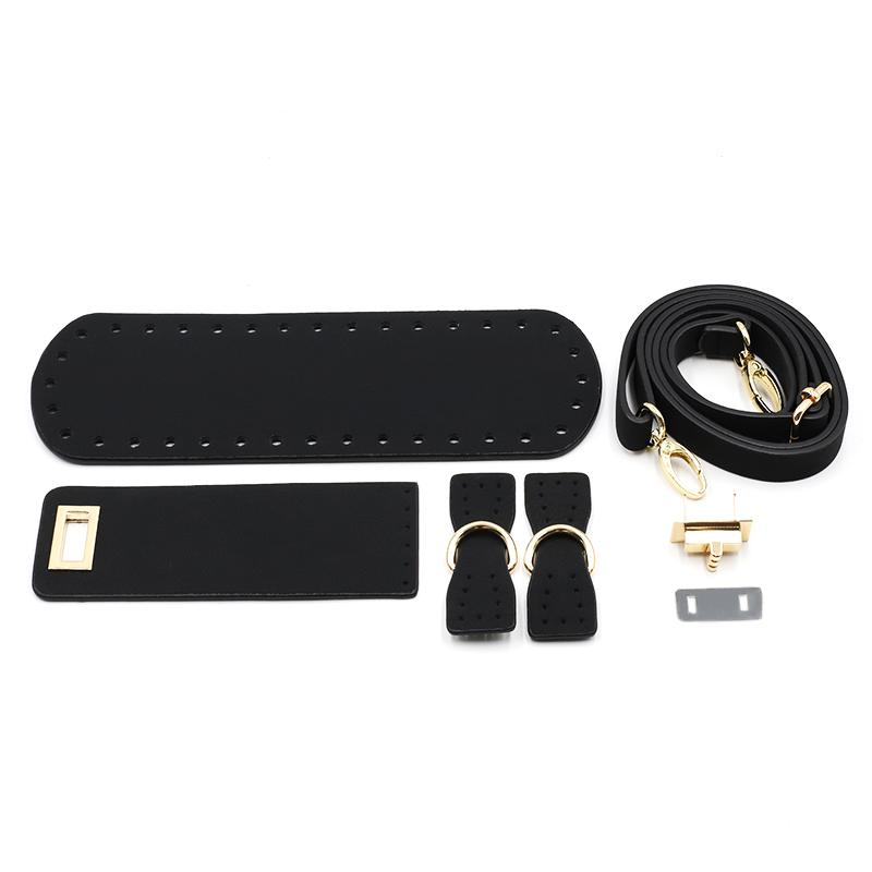 Handmade DIY Leather Bag Bottom Handbag Woven Set Shoulder Strap Crossbody Handle Crochet Bags Knitting Hardware Accessories