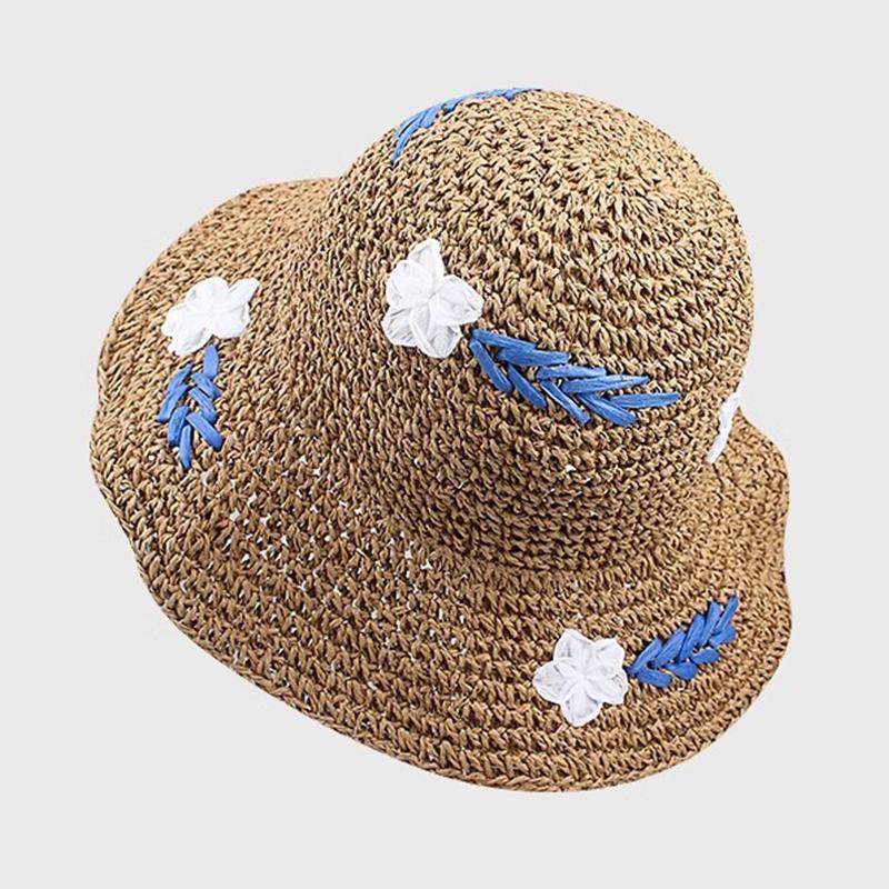 Sweet Bucket Hat Vintage Sun Protection Cap Summer Sun Hat Soft Foldable Fisherman Cap For Women Girls Outdoor Sunshade Hat