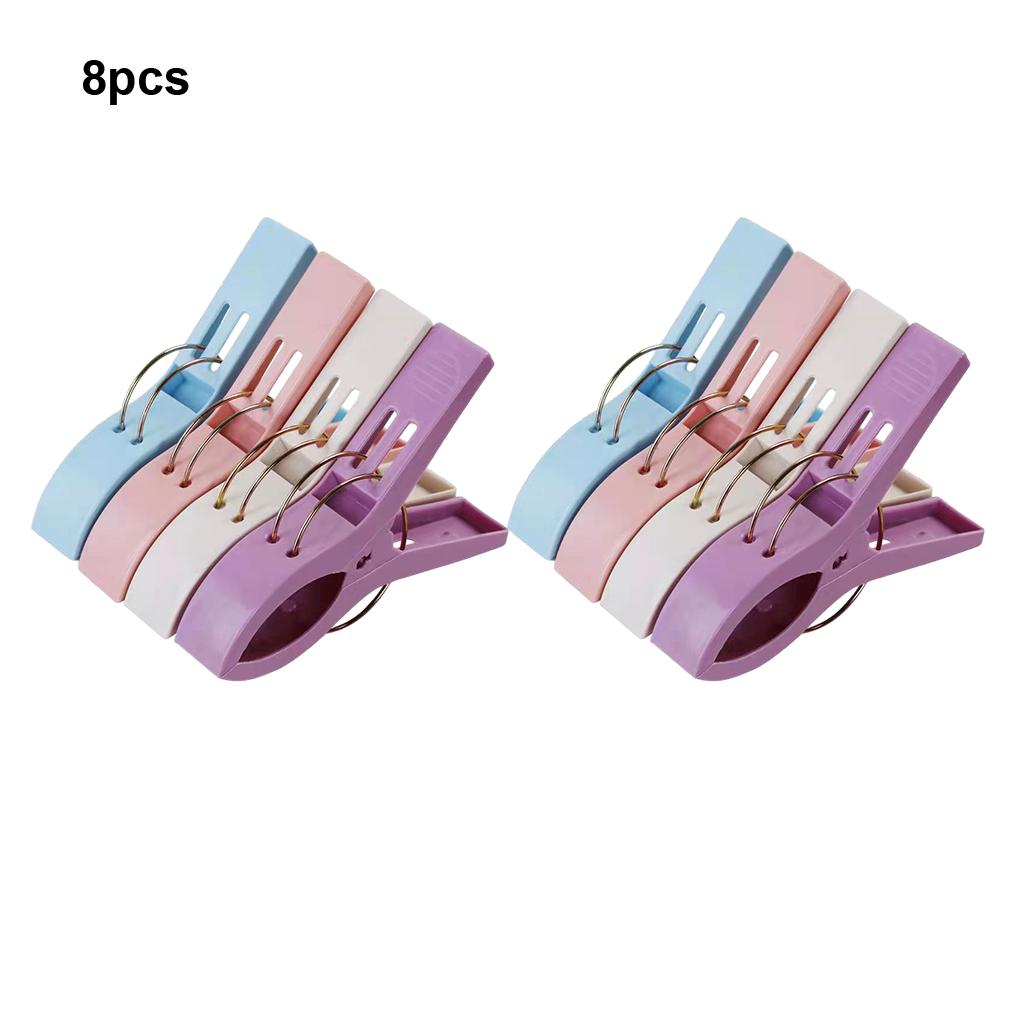 8x Sturdy And Durable Plastic Clip For Towel Clothes Drying Bed Sheet Drying Clip Towel Clip
