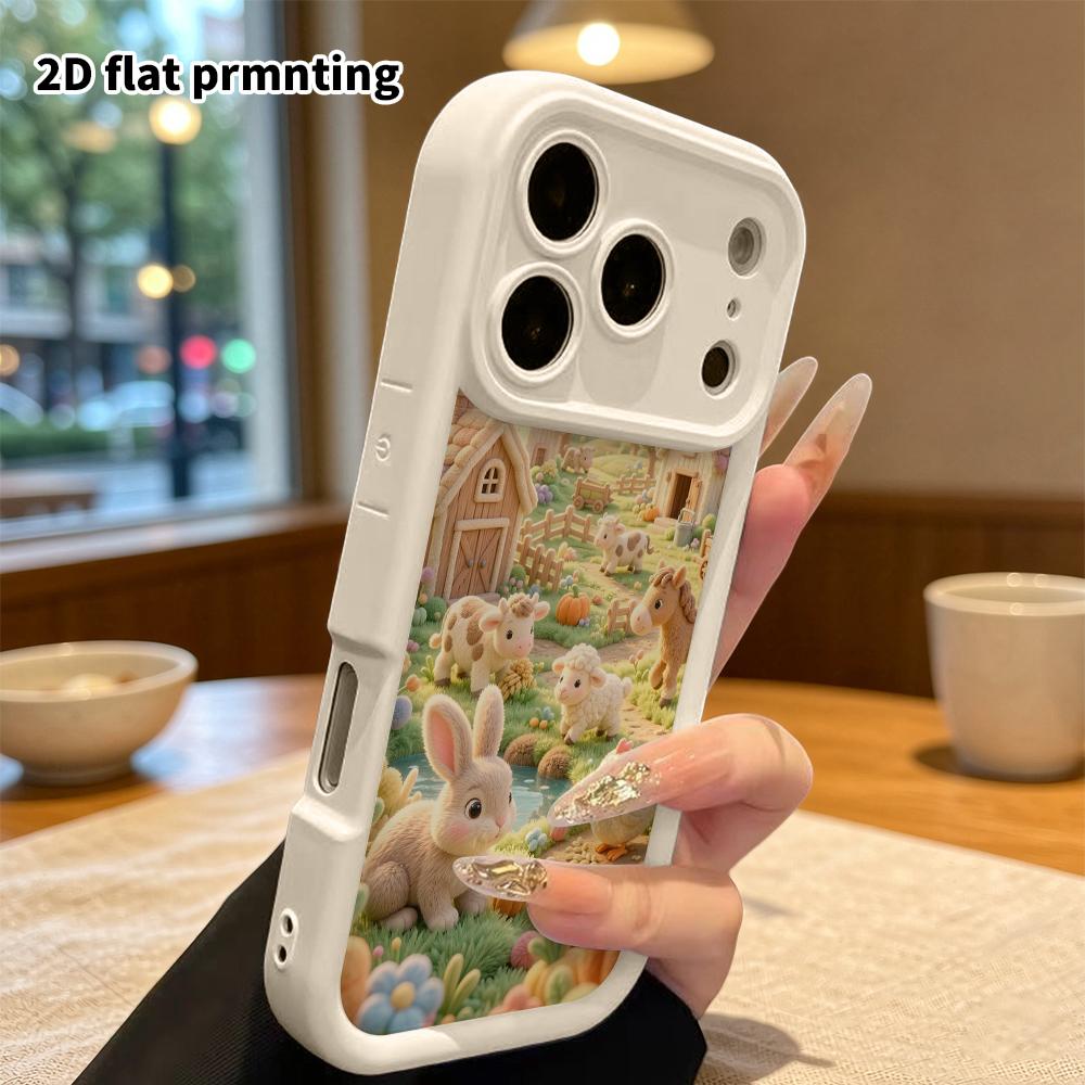 Phone Case: 2D Flat, Suitable for iPhone 18 17 16 15 14 13 12Pro Protective Case, Rainbow Farm, Perfect Christmas and Halloween Holiday Gift