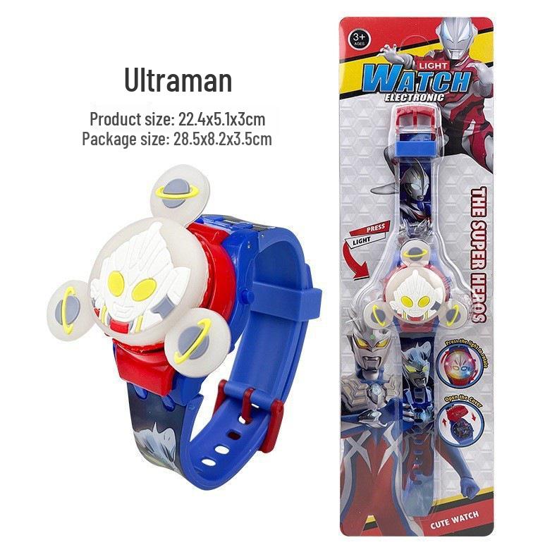 Deluxe Children's Cartoon Music Watch with Colorful Luminous Rotating Gyro - Electronic Toy Gift