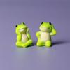 6 Pcs Cute Mini Resin Frog Figurine Set Various Relaxing Poses for Desktop Fairy Garden Home Decor