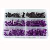 Frezon Universal Motorcycle Sport Bike Windshield Fairing Bolt Kit Fastener Clip Screws 177PCS Purple