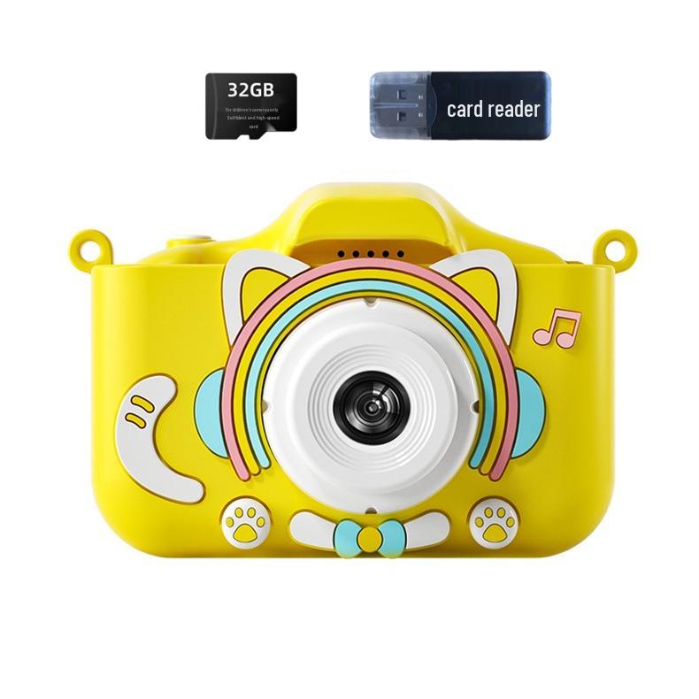 Children's Dual Lens Cartoon Digital Camera with Selfie, Video, Game, and Music Features