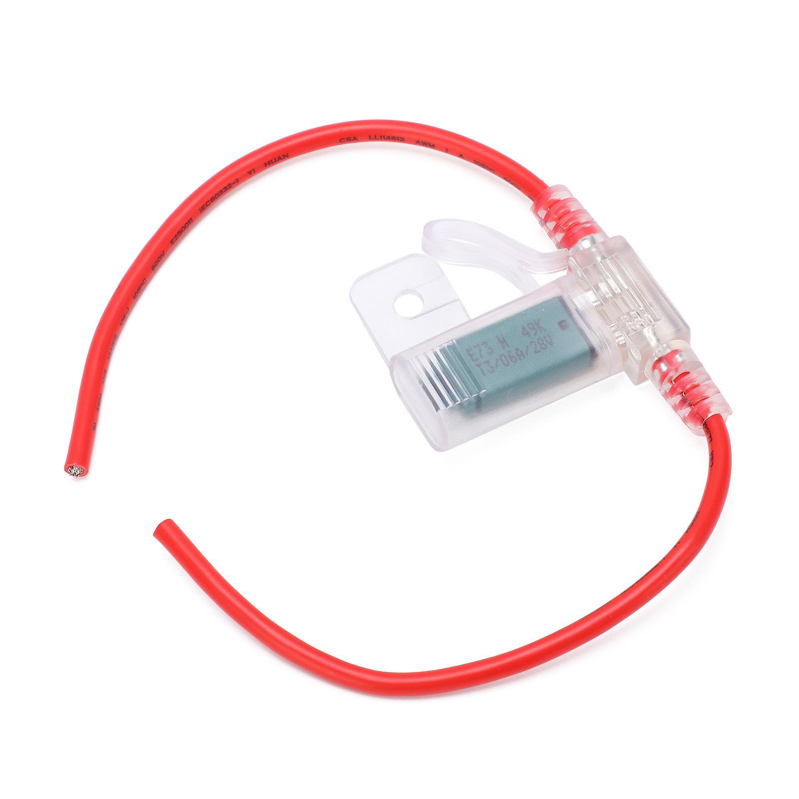 

12AWG Transparent Fuse Holder 6A Manual Reset Fuse Waterproof Dustproof for Car Yachts RVs Trucks