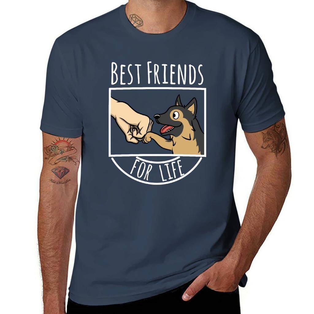Gerunisex Shepherd Best Friends For Life Tshirt Soft Cotton Print Tshirt