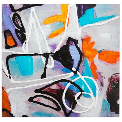 [A1925] - Multicolored 'Arty' Designer Canvas - 30x30 Cm