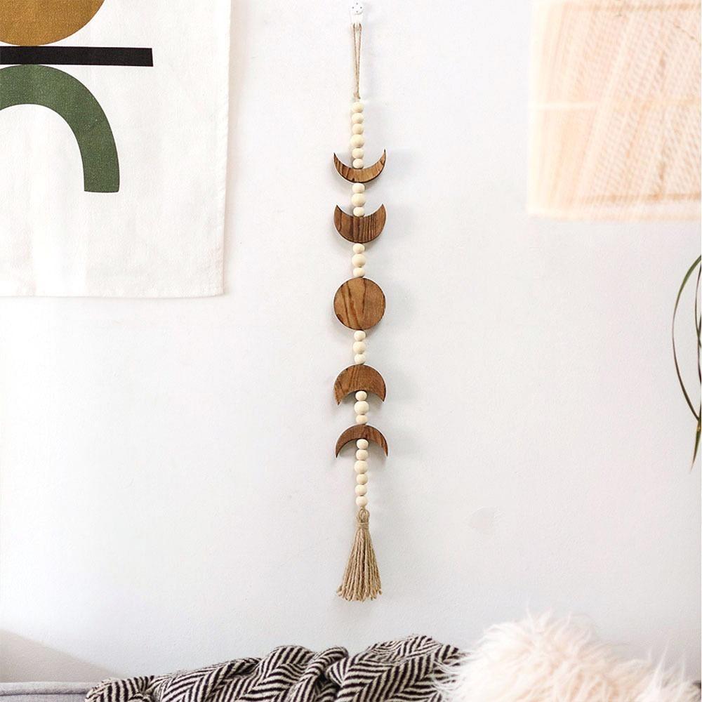 29.92in Boho Tassel Pendant Wooden Boho Wall Decoration Home Wall Pendant  Living Room