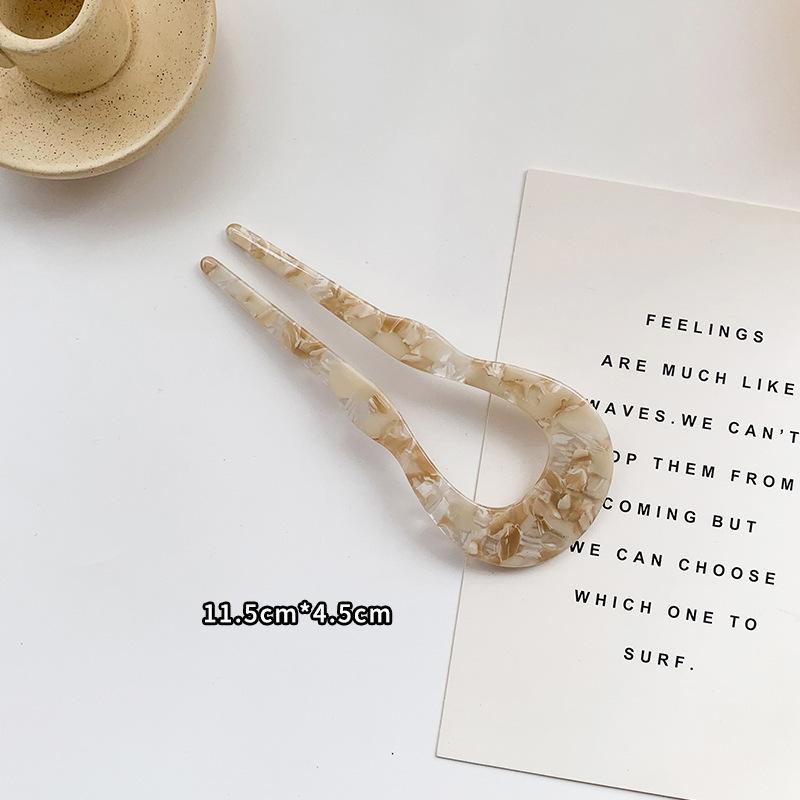 Mode Haarstäbe Haarspangen für Frauen Bunte Marmorstruktur Acetat Haarspange Mädchen Haaraccessoires Haarstäbe Neu