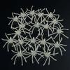 10Pcs Party DIY Decoration Halloween Luminous Rubber Fake Spider Plastic Figure Prank Funny Toy Home Party Decoration Gift