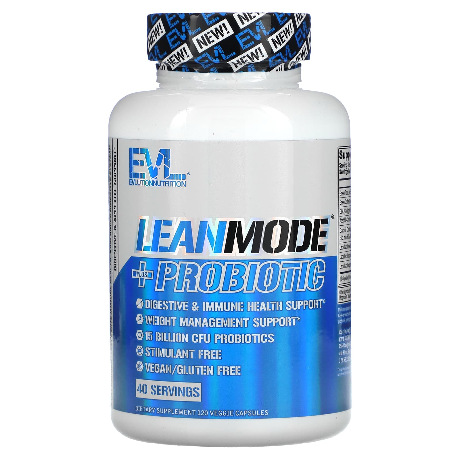 

EVLution Nutrition, LeanMode + Probiotic, 120 Capsules