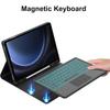 Samsung Tablet S9 FE Plus 12.4" RGB Backlit Touch Keyboard & Leather Protective Case