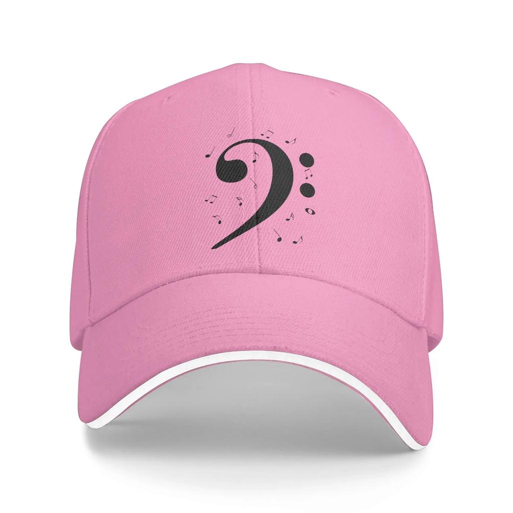 Bass Clef Music Logo Sun Baseball Cap Musical Style FA Spring Fashion Trucker Hat For Unisex Women Hiking Fishing Baseball Caps