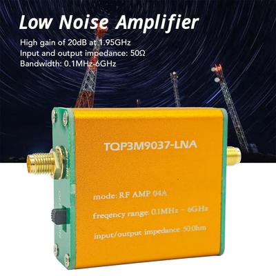 0,1 MHz–6 GHz Breitband-Rauscharmverstärker, 20 dB Verstärkermodul, breiter Frequenzbereich, hoher Verstärkung, LNA-HF-Leistungsvorverstärker, neu