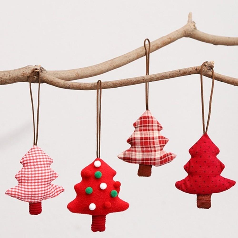 Polka Dot Xmas Ornaments Soft Christmas Tree Decorations Cloth Christmas Tree Pendants  Xmas Party