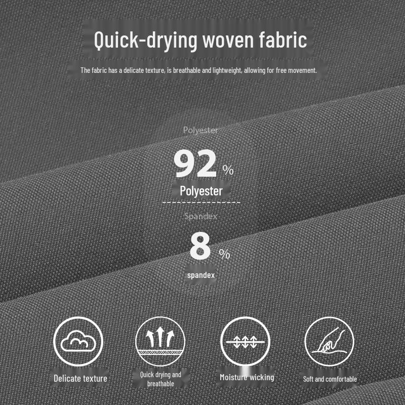 Men's Quick-Dry Double Layer Running Shorts with Inner Lining and Phone Pocket