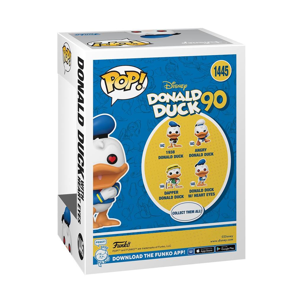 Disney Donald Duck HEART EYES 90th Anniversary Figure Disney 90th Funko Funko!POP