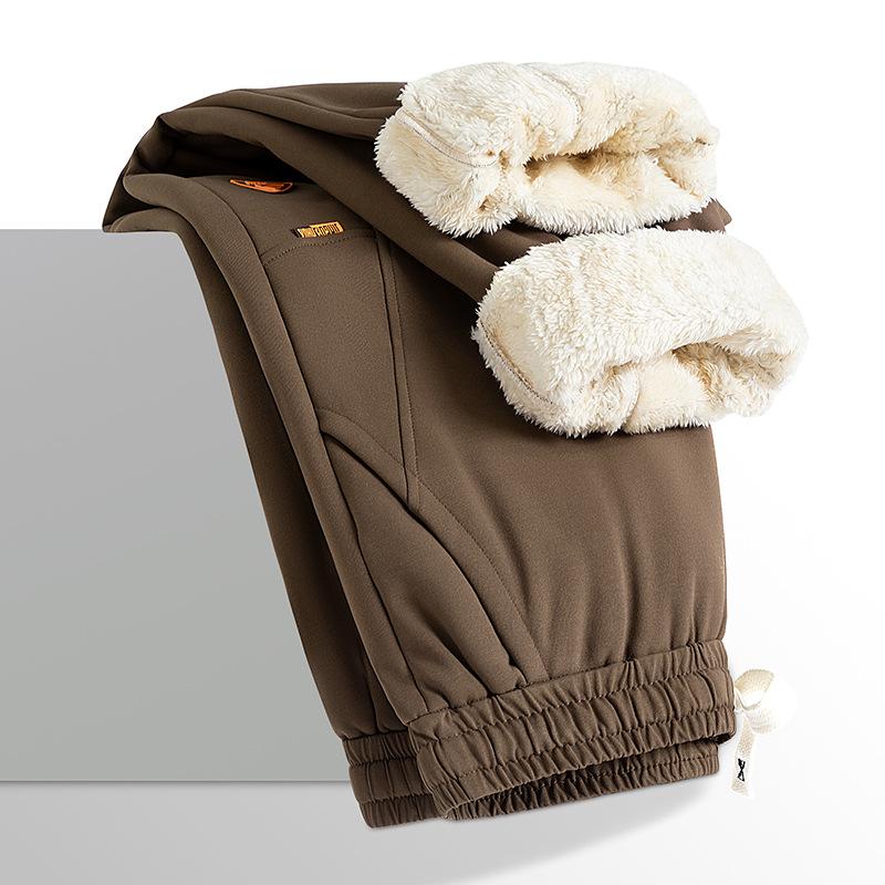 New Casual Pants In Autumn and Winter, Cashmere In Winter and Padded Sweatpants Are Loose, Comfortable, Simple and Versatile.