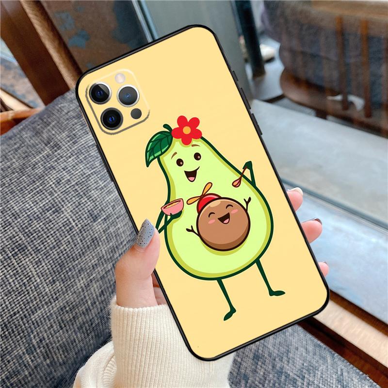 Cute Avocado Fruits Phone Case For iPhone 16 15 14 12 11 13 Pro Max 12 13 mini XR 15 16 Plus 16e Cover Shell