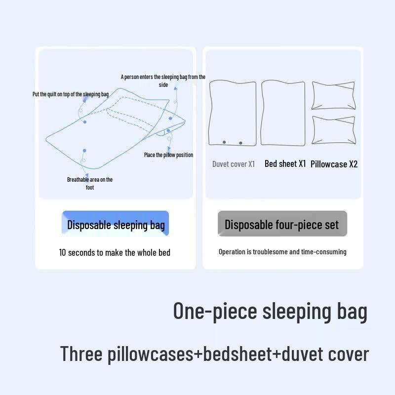 KT Cat Disposable Travel Sleeping Bag Set