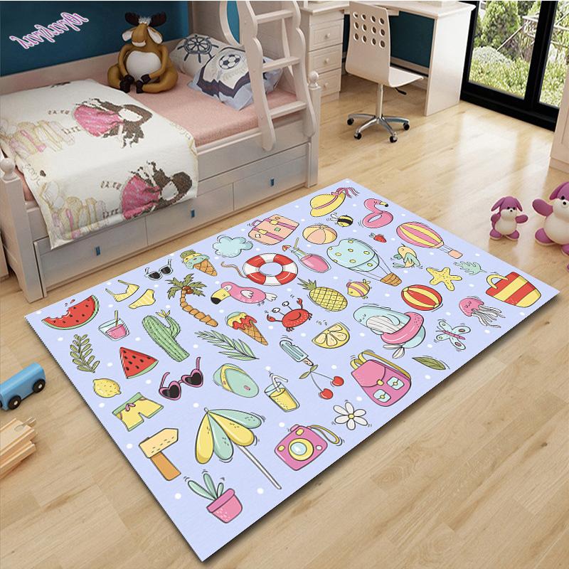 Cartoon Niedlich Lieblich Kreativität Gedrucktes Muster Rutschfester Teppich Bodenmatte Wohnzimmer Teppich Dekoration Picknickteppich Wandteppich