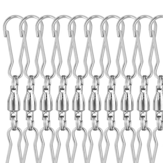 12 bucăți de cleme rotative cu două cleme, versatile, ghivece din oțel inoxidabil, cârlige pivotante pentru agățat șosete de vânt