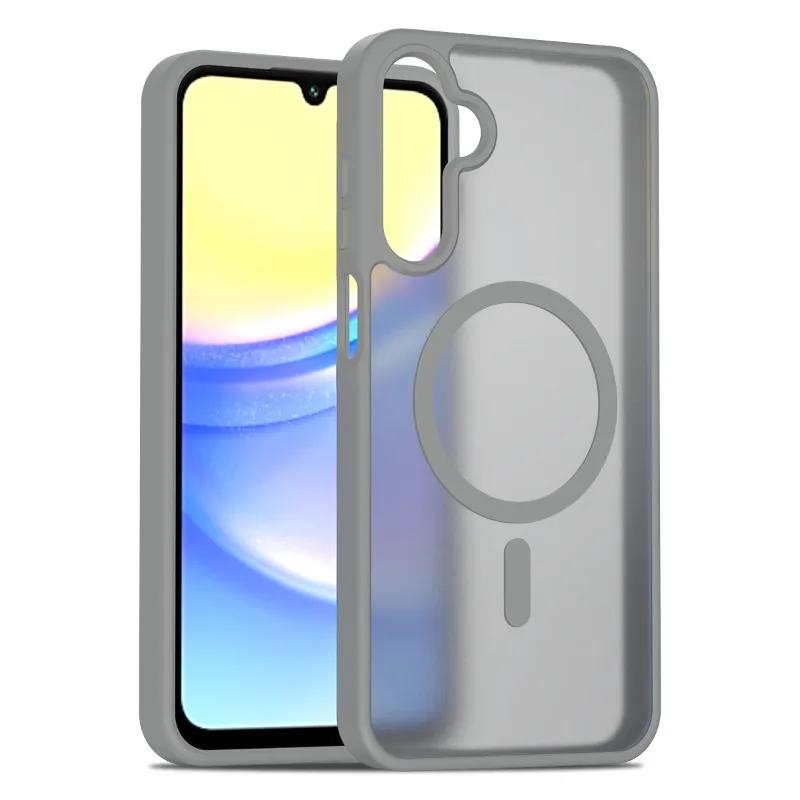 Funda Magnética Mate Translúcida de PC a Prueba de Golpes para Samsung A56 A36 A26 A16 A06 A55 A35 A25 A15 para Cubierta de Carga Inalámbrica Magsafe