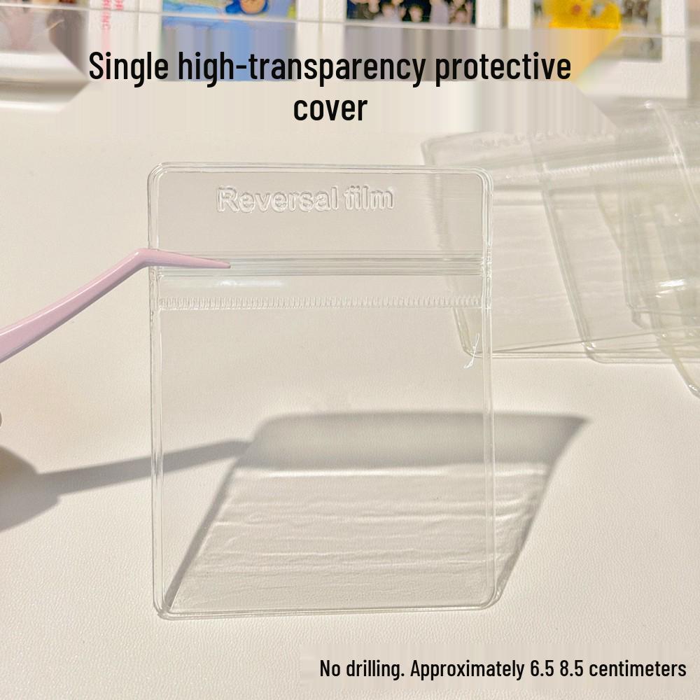 Reversal Film Keychain with PVC Protective Sleeve and Light Projection